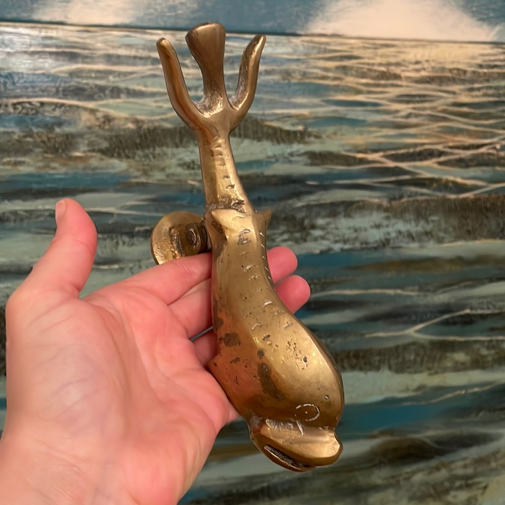 Fish Brass Door Knocker — heavy duty
